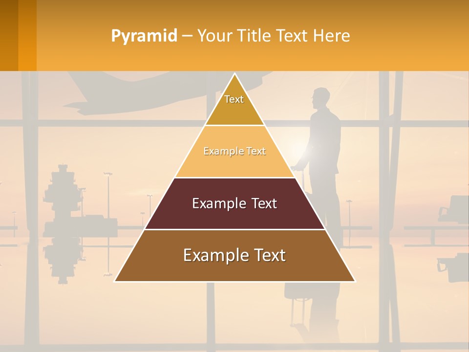 A Silhouette Of A Man With A Suitcase In Front Of A Window PowerPoint Template