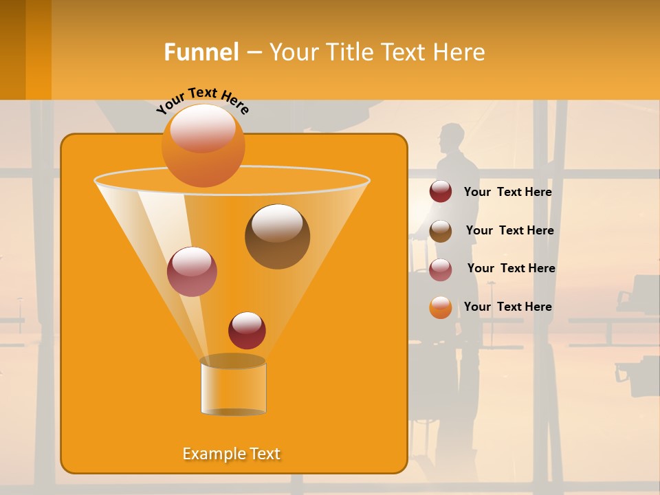 A Silhouette Of A Man With A Suitcase In Front Of A Window PowerPoint Template