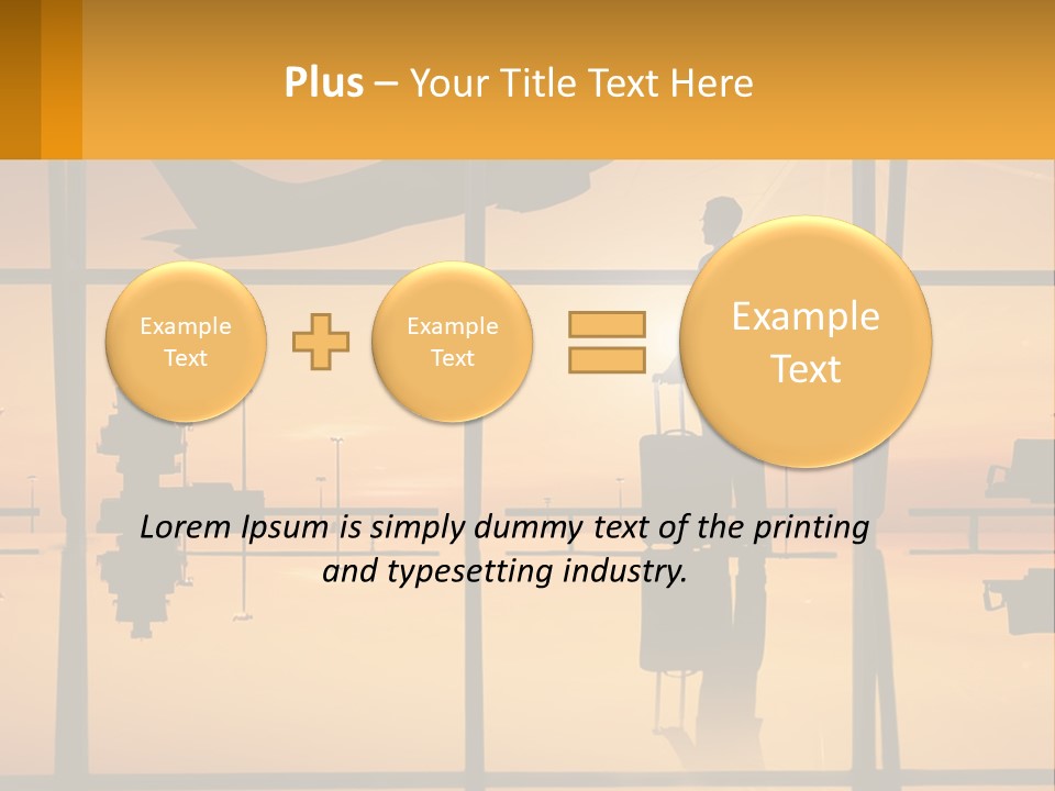 A Silhouette Of A Man With A Suitcase In Front Of A Window PowerPoint Template