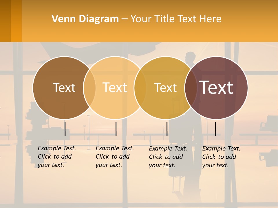 A Silhouette Of A Man With A Suitcase In Front Of A Window PowerPoint Template