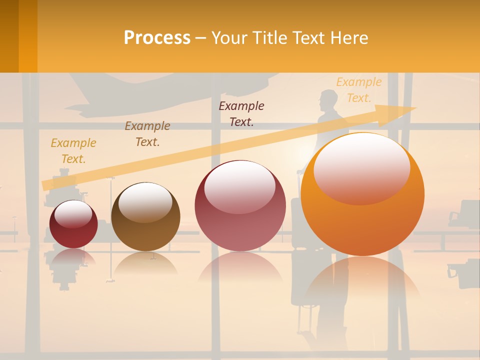 A Silhouette Of A Man With A Suitcase In Front Of A Window PowerPoint Template