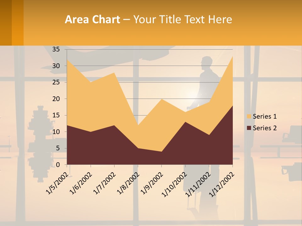 A Silhouette Of A Man With A Suitcase In Front Of A Window PowerPoint Template