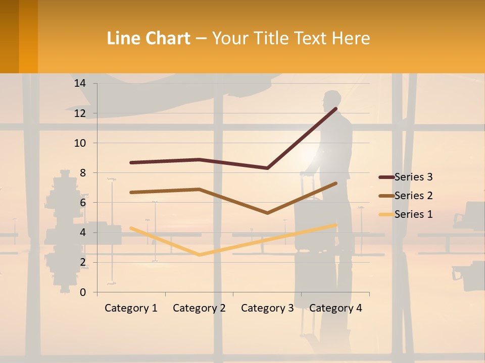 A Silhouette Of A Man With A Suitcase In Front Of A Window PowerPoint Template