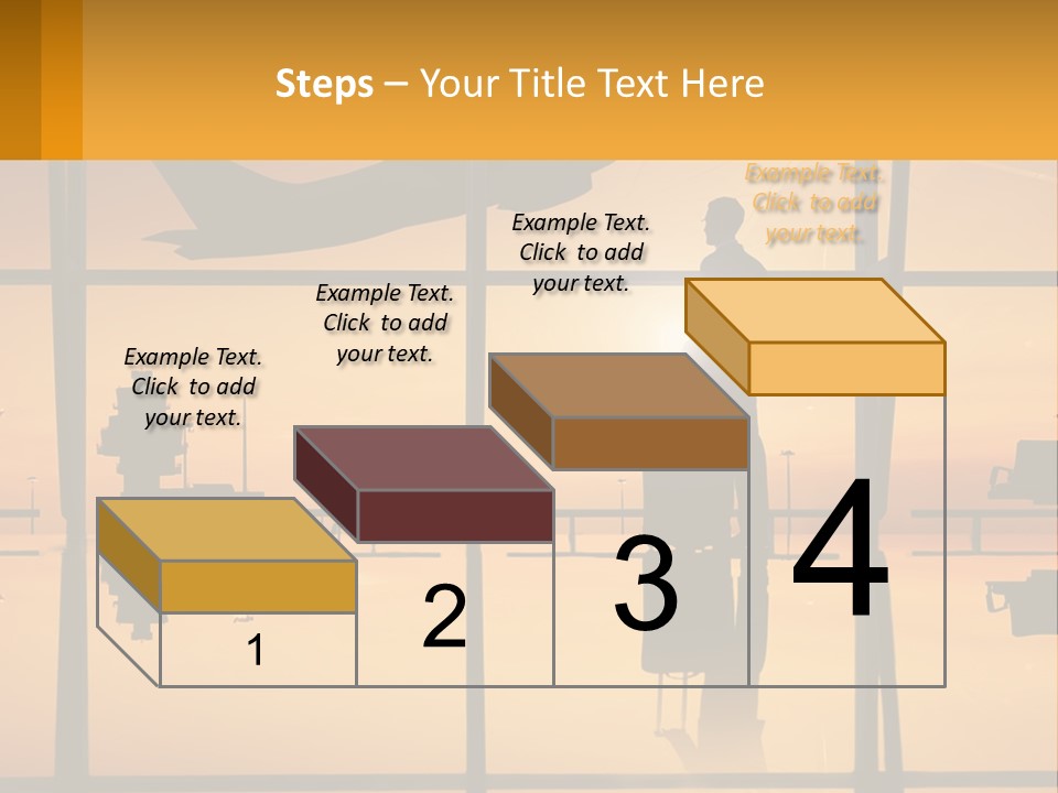 A Silhouette Of A Man With A Suitcase In Front Of A Window PowerPoint Template
