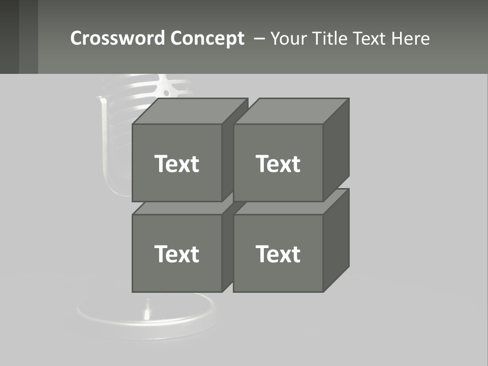 A Microphone On A Stand With A Black Background PowerPoint Template