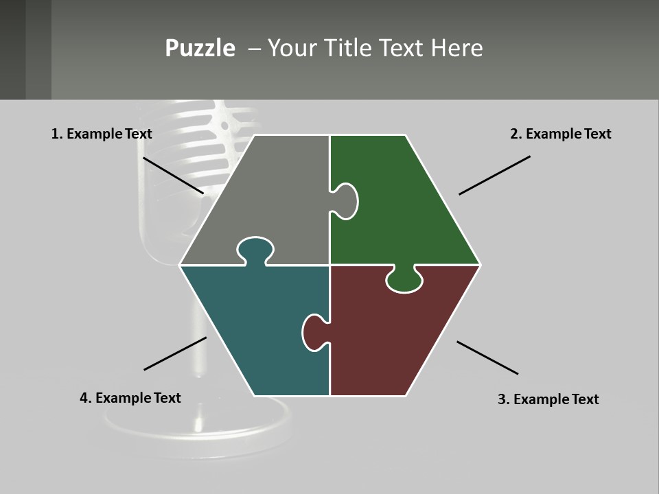 A Microphone On A Stand With A Black Background PowerPoint Template