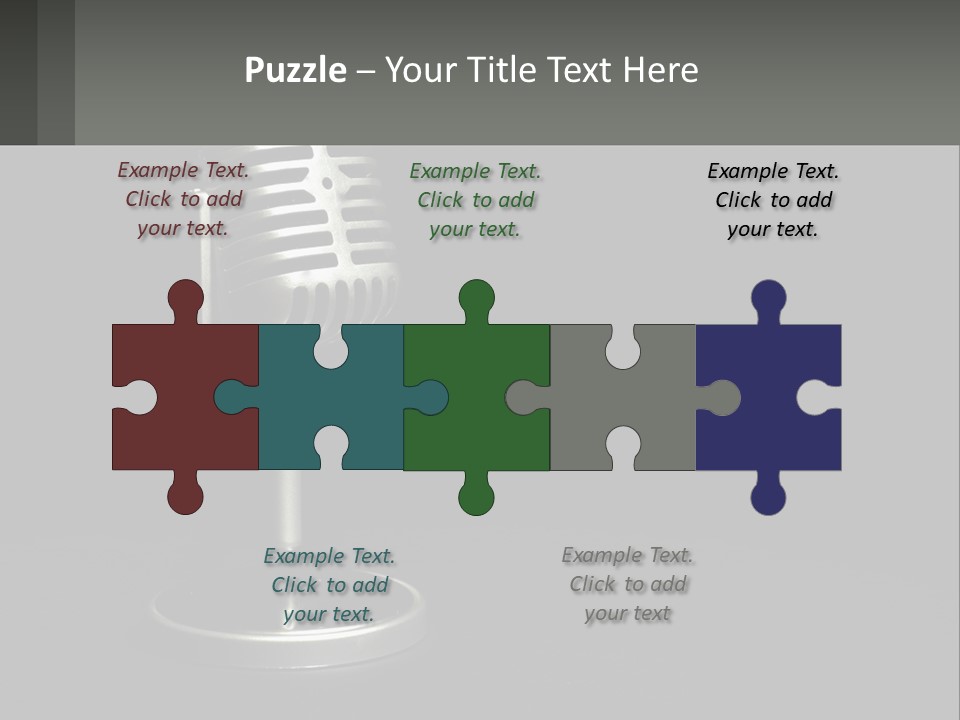 A Microphone On A Stand With A Black Background PowerPoint Template