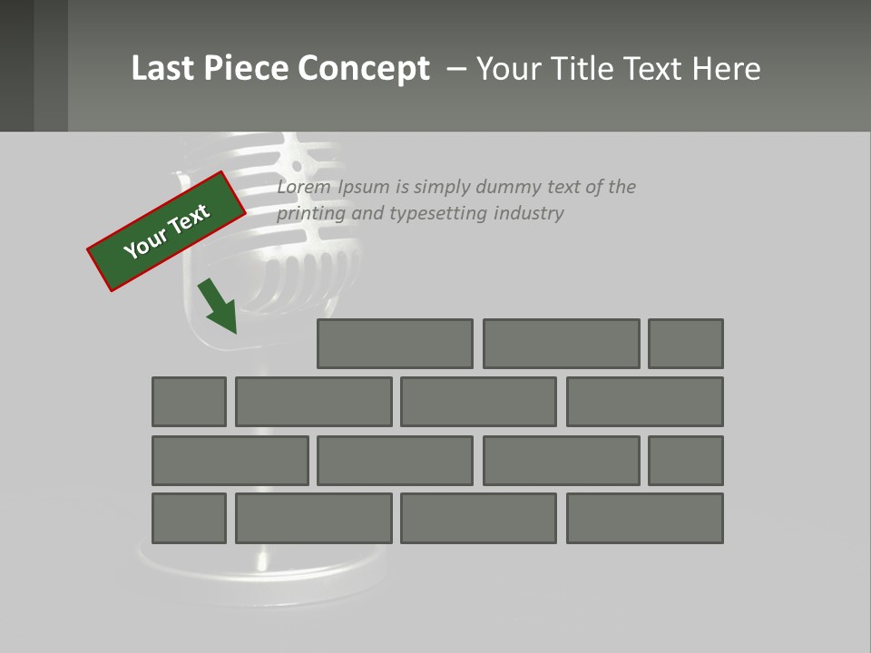 A Microphone On A Stand With A Black Background PowerPoint Template