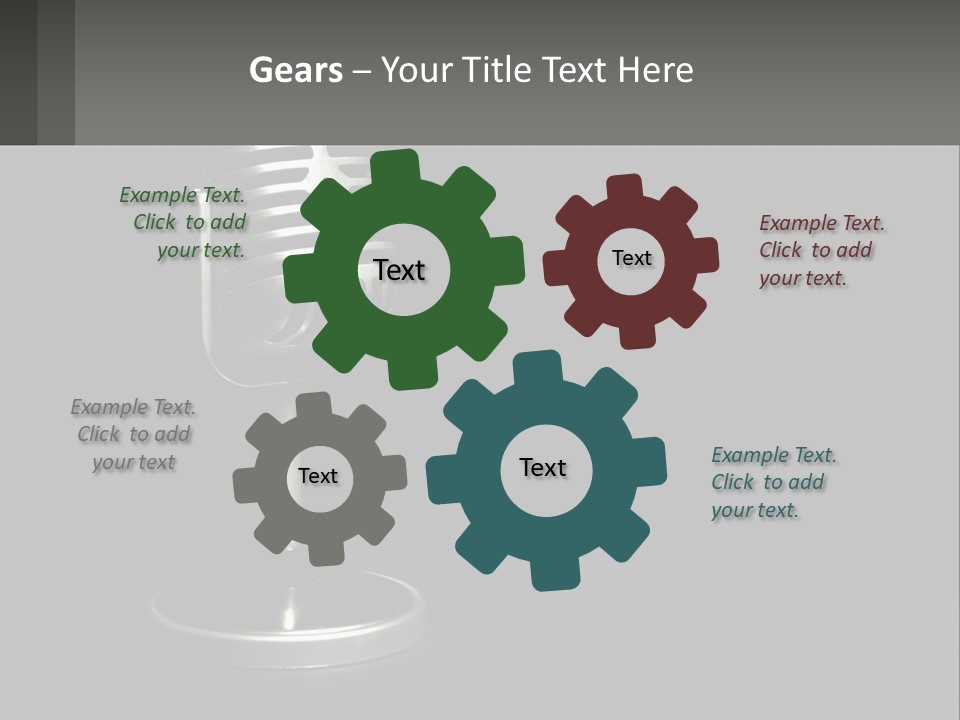 A Microphone On A Stand With A Black Background PowerPoint Template
