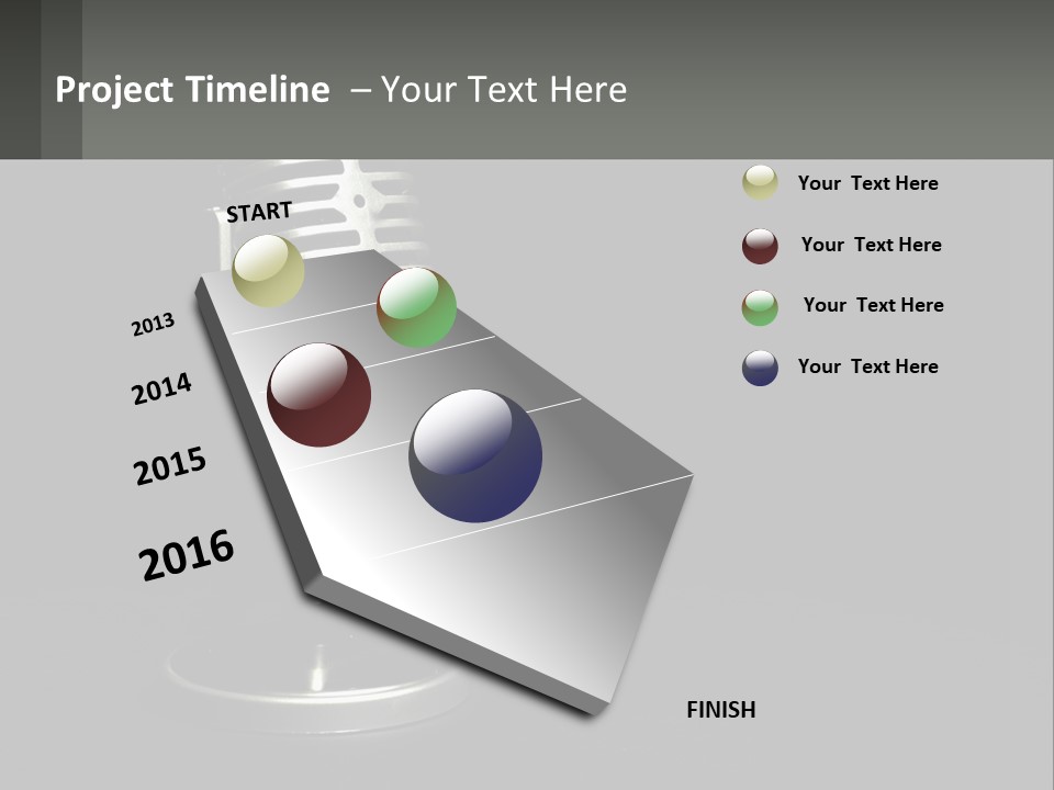 A Microphone On A Stand With A Black Background PowerPoint Template
