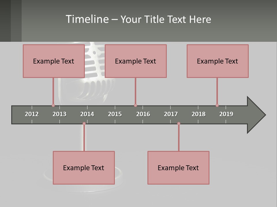 A Microphone On A Stand With A Black Background PowerPoint Template