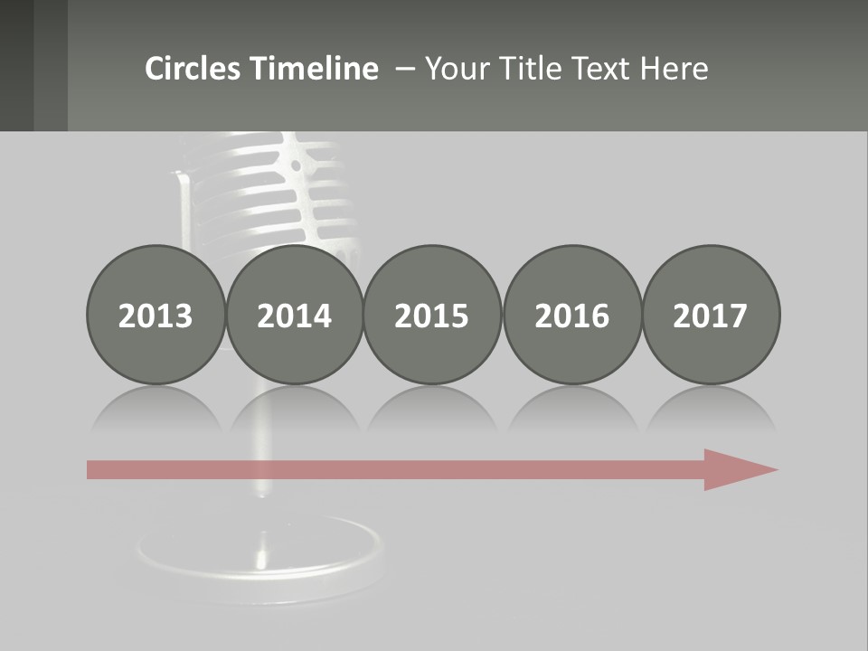 A Microphone On A Stand With A Black Background PowerPoint Template