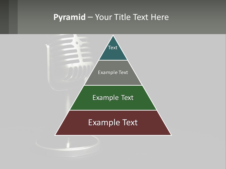 A Microphone On A Stand With A Black Background PowerPoint Template