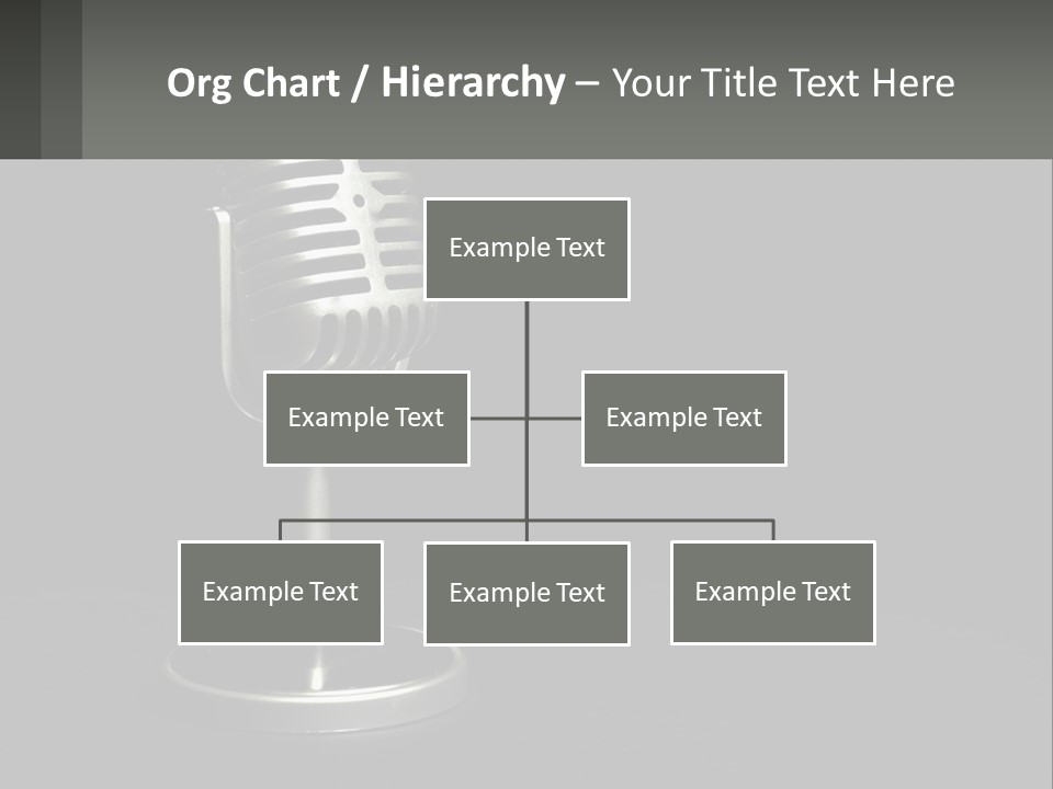 A Microphone On A Stand With A Black Background PowerPoint Template