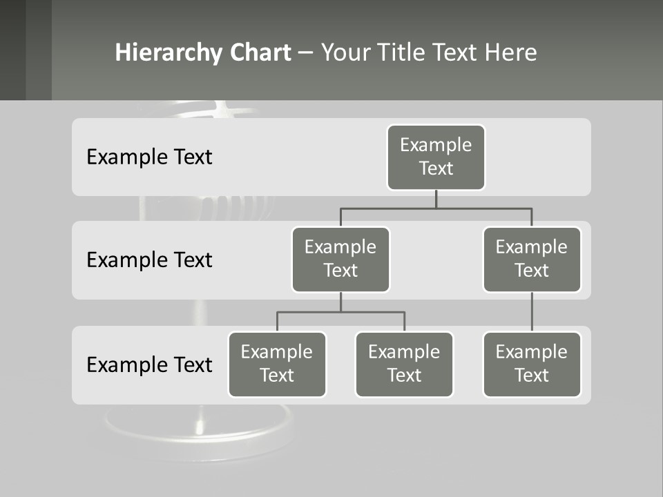 A Microphone On A Stand With A Black Background PowerPoint Template