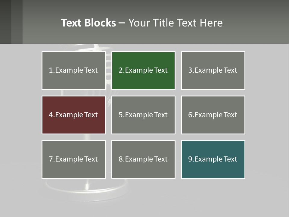 A Microphone On A Stand With A Black Background PowerPoint Template