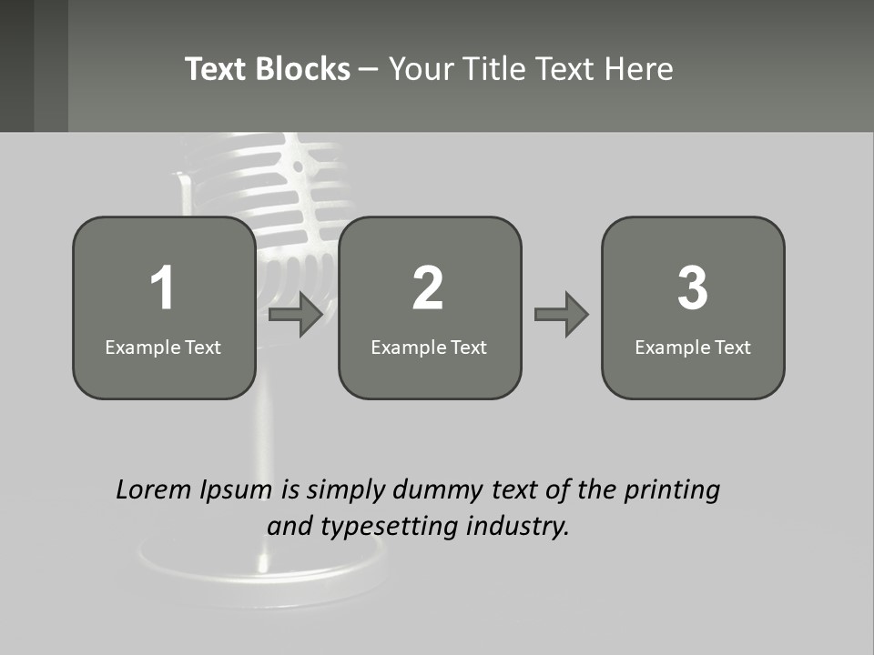 A Microphone On A Stand With A Black Background PowerPoint Template