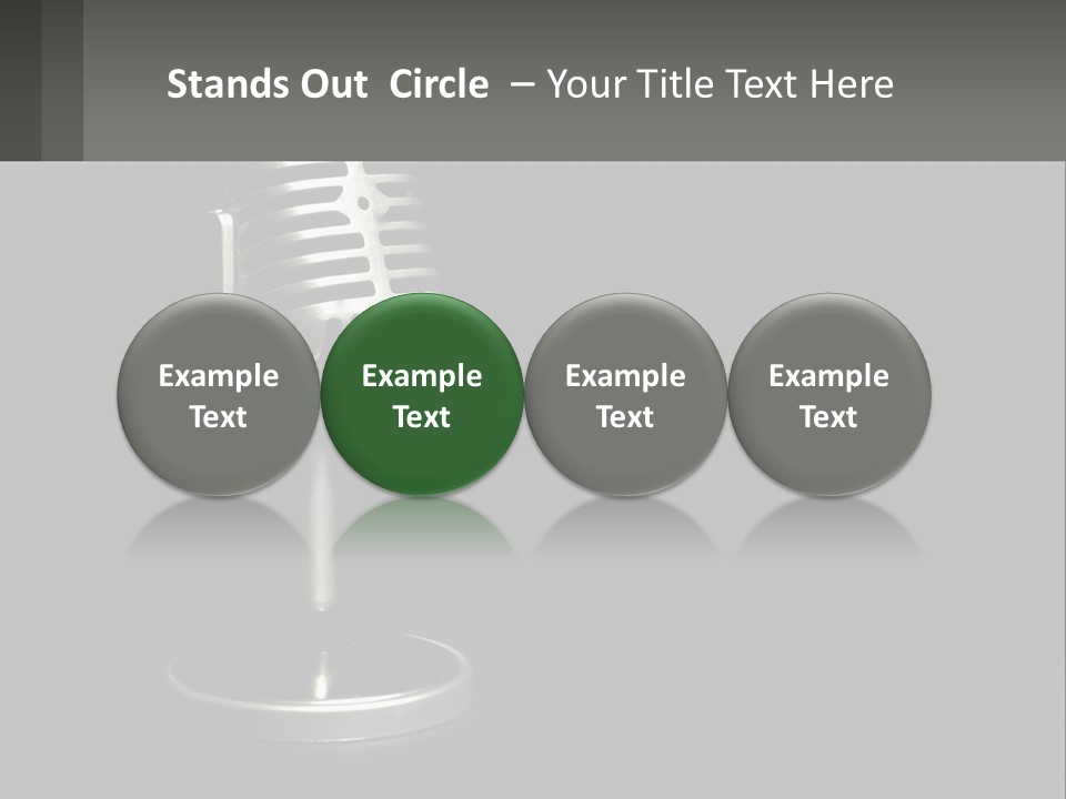 A Microphone On A Stand With A Black Background PowerPoint Template