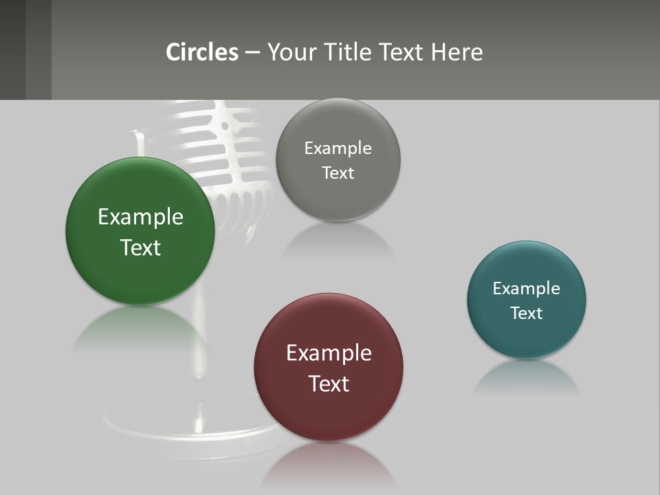 A Microphone On A Stand With A Black Background PowerPoint Template