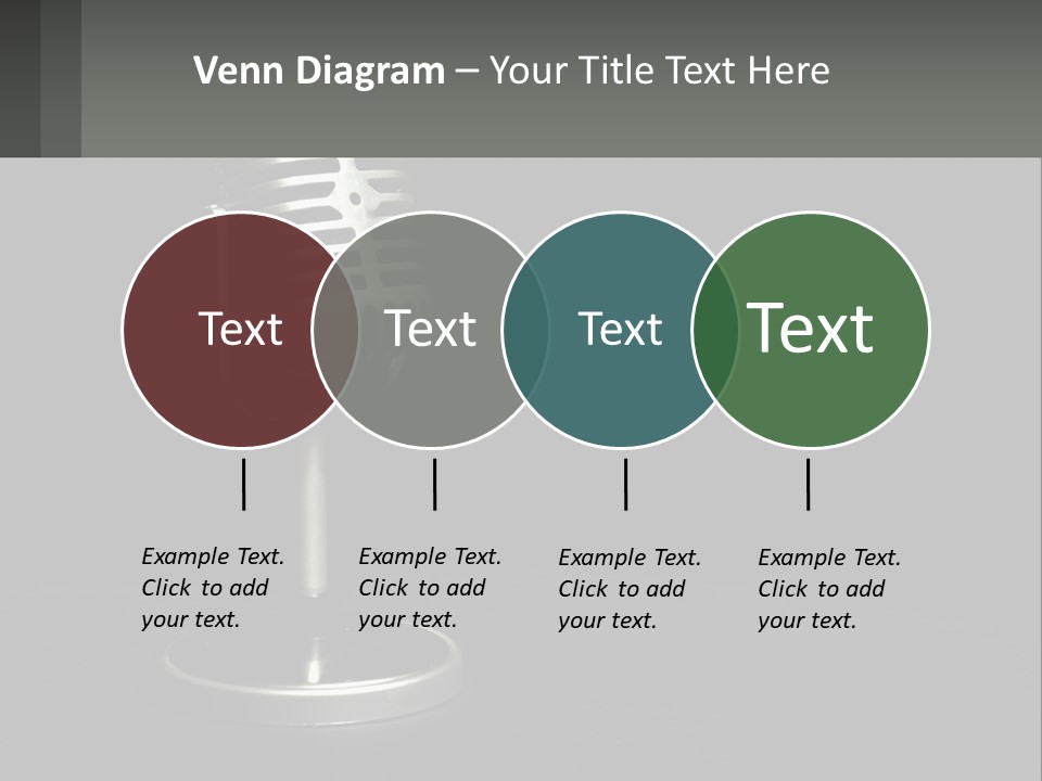A Microphone On A Stand With A Black Background PowerPoint Template