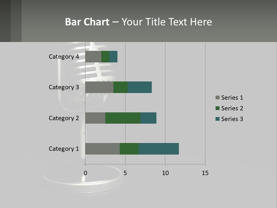 A Microphone On A Stand With A Black Background PowerPoint Template