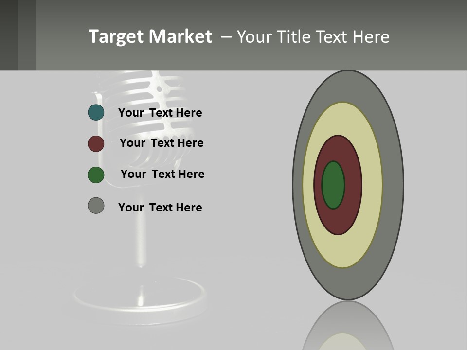 A Microphone On A Stand With A Black Background PowerPoint Template