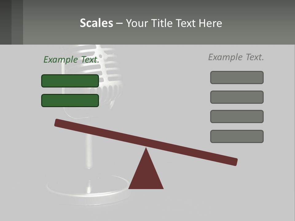 A Microphone On A Stand With A Black Background PowerPoint Template