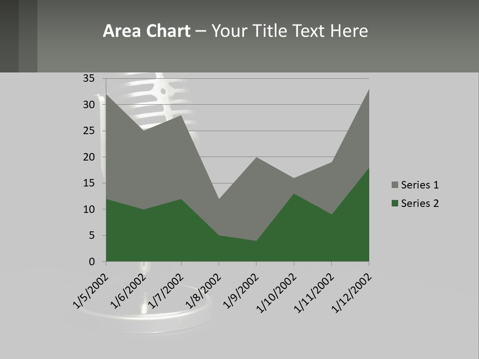A Microphone On A Stand With A Black Background PowerPoint Template