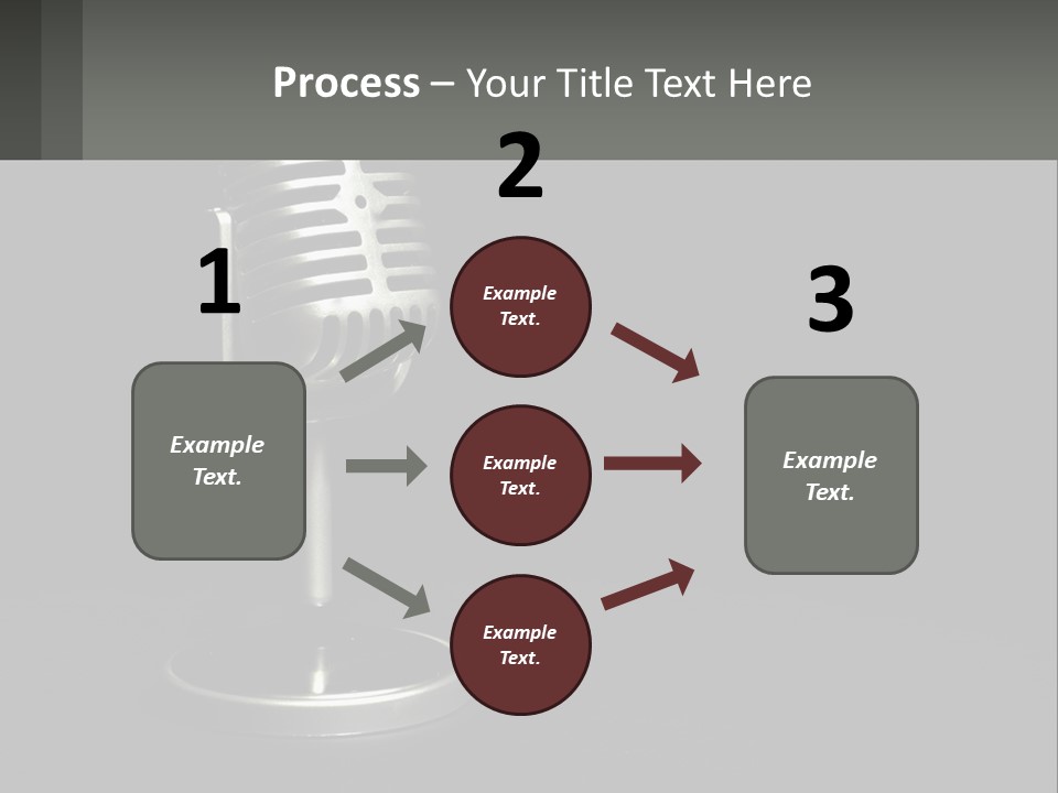 A Microphone On A Stand With A Black Background PowerPoint Template