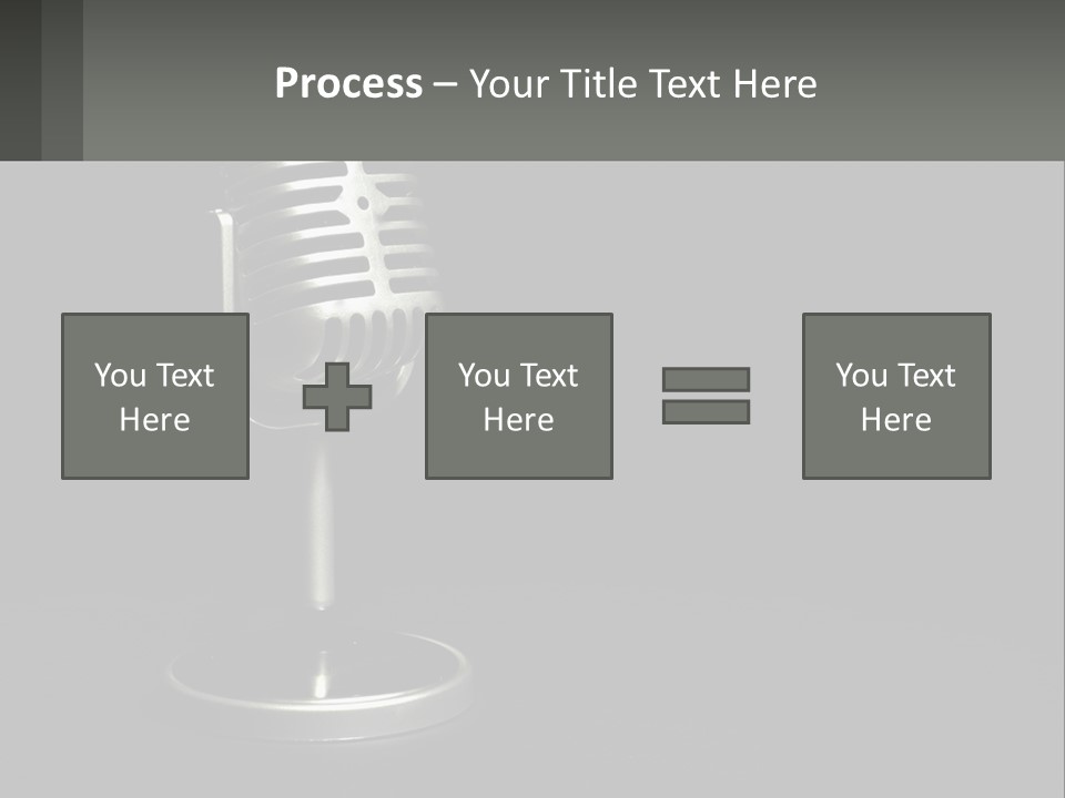 A Microphone On A Stand With A Black Background PowerPoint Template