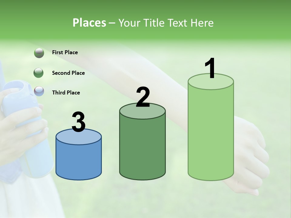 A Person Holding A Blue Object In Their Hand PowerPoint Template