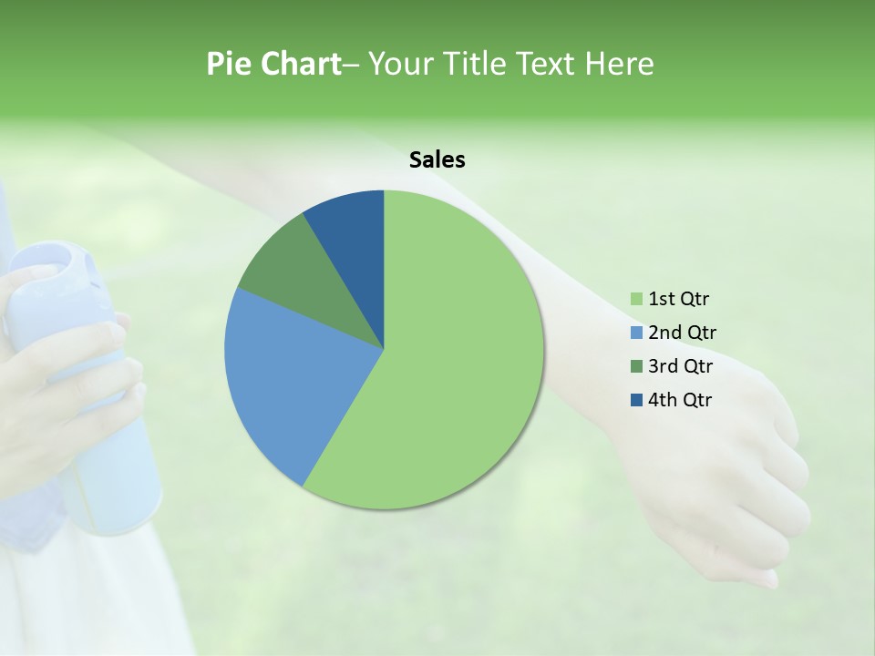 A Person Holding A Blue Object In Their Hand PowerPoint Template