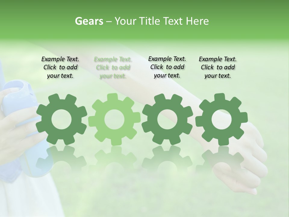 A Person Holding A Blue Object In Their Hand PowerPoint Template