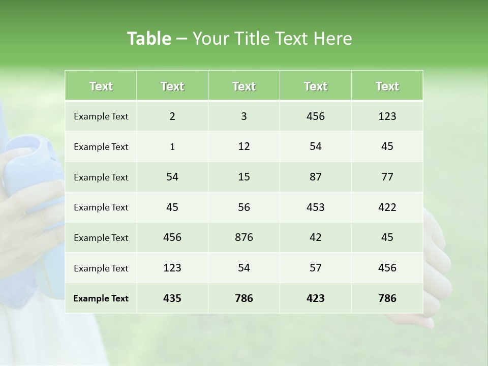 A Person Holding A Blue Object In Their Hand PowerPoint Template