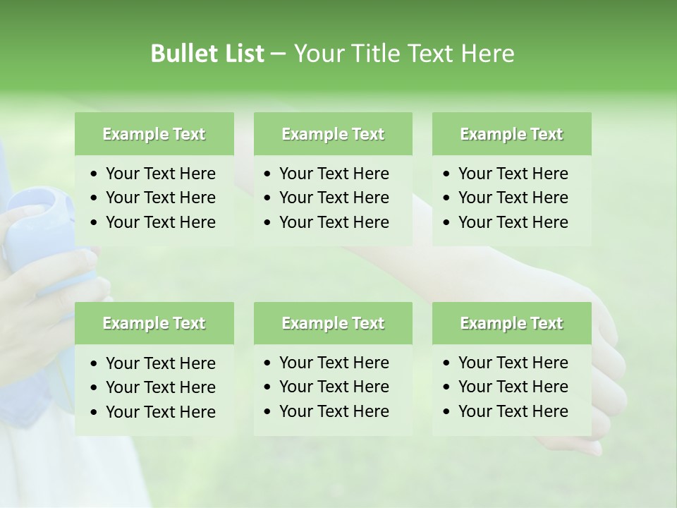 A Person Holding A Blue Object In Their Hand PowerPoint Template