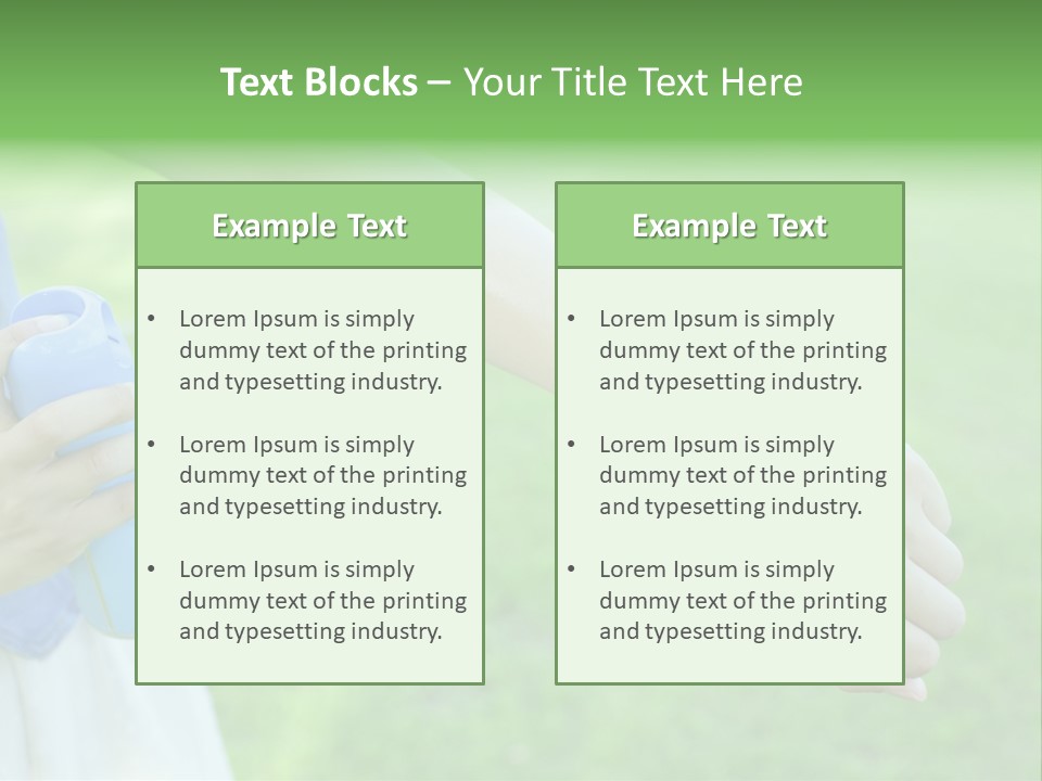 A Person Holding A Blue Object In Their Hand PowerPoint Template