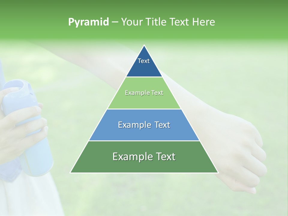 A Person Holding A Blue Object In Their Hand PowerPoint Template