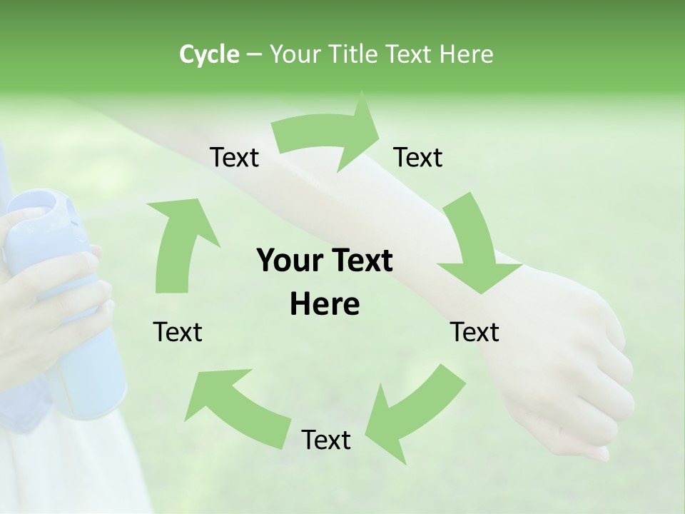 A Person Holding A Blue Object In Their Hand PowerPoint Template