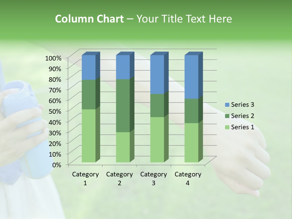 A Person Holding A Blue Object In Their Hand PowerPoint Template