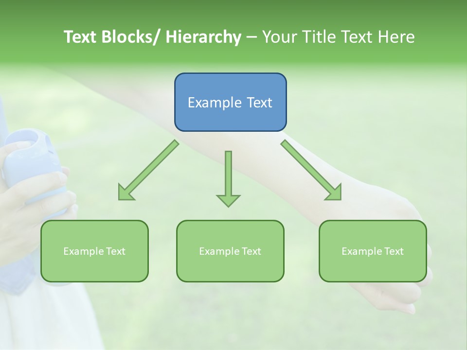 A Person Holding A Blue Object In Their Hand PowerPoint Template