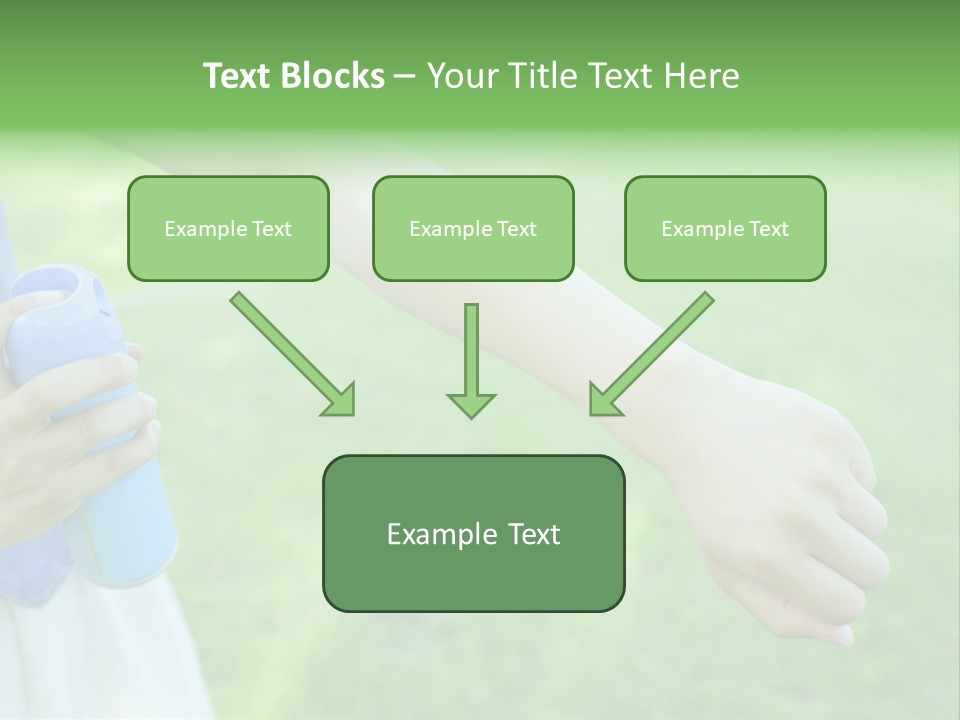 A Person Holding A Blue Object In Their Hand PowerPoint Template