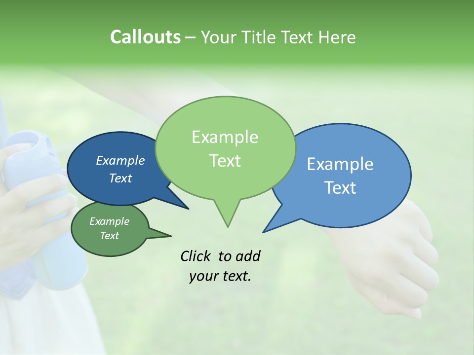 A Person Holding A Blue Object In Their Hand PowerPoint Template