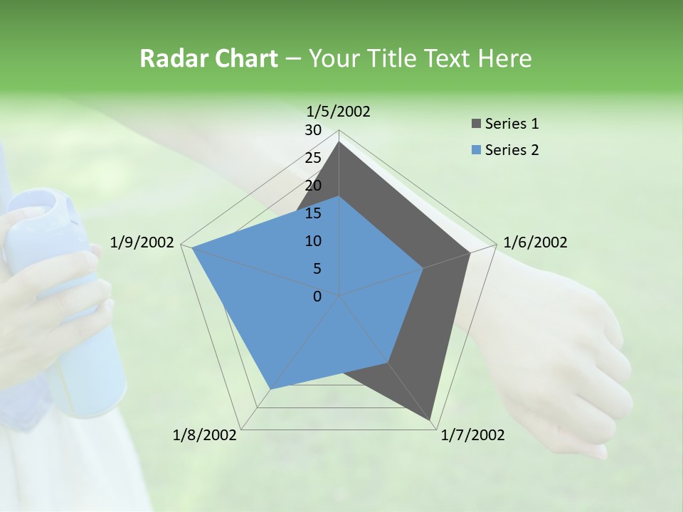 A Person Holding A Blue Object In Their Hand PowerPoint Template
