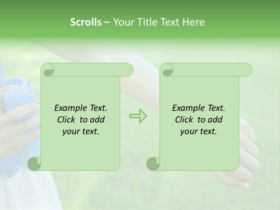 A Person Holding A Blue Object In Their Hand PowerPoint Template