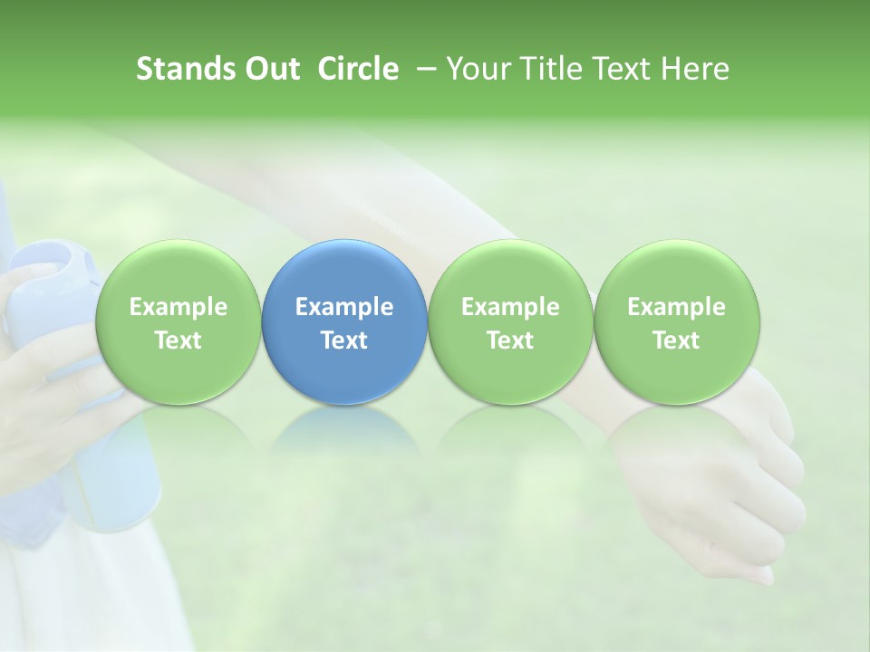 A Person Holding A Blue Object In Their Hand PowerPoint Template