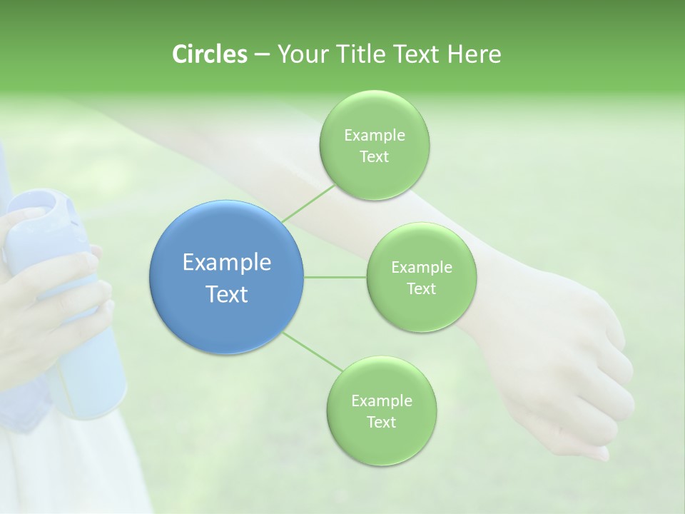 A Person Holding A Blue Object In Their Hand PowerPoint Template