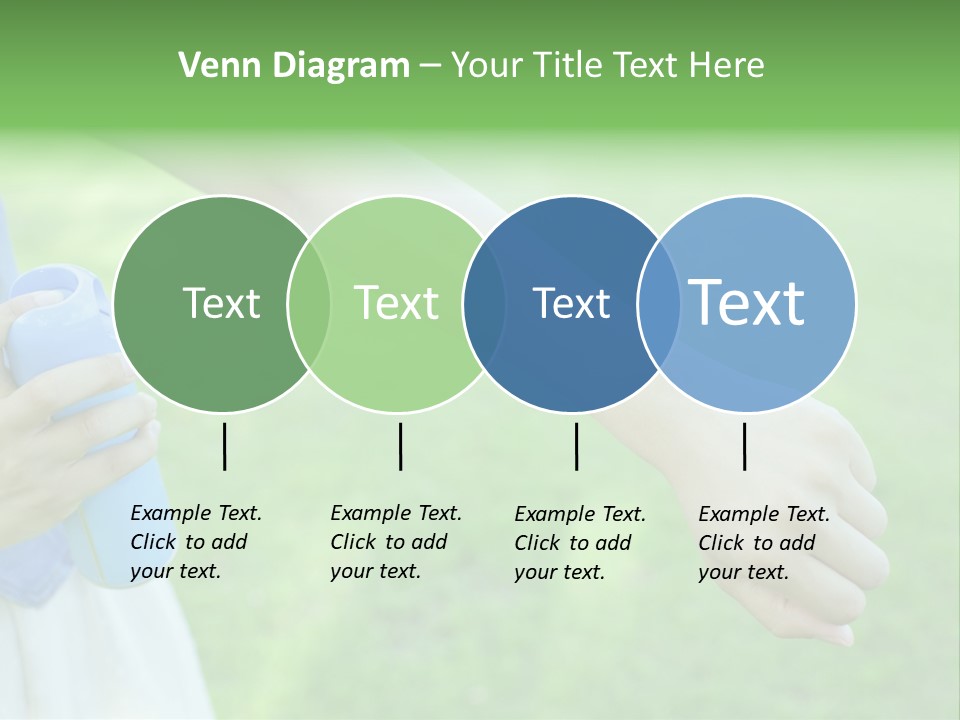 A Person Holding A Blue Object In Their Hand PowerPoint Template