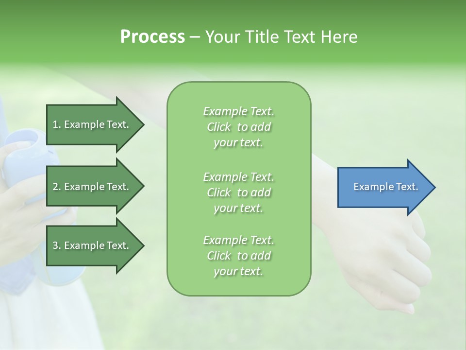 A Person Holding A Blue Object In Their Hand PowerPoint Template