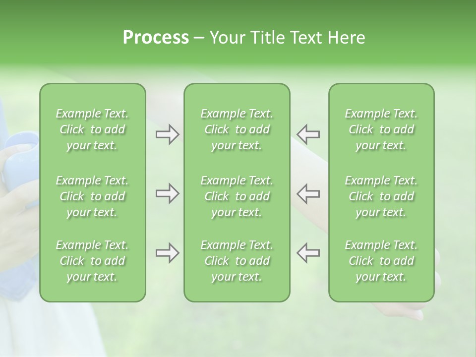 A Person Holding A Blue Object In Their Hand PowerPoint Template
