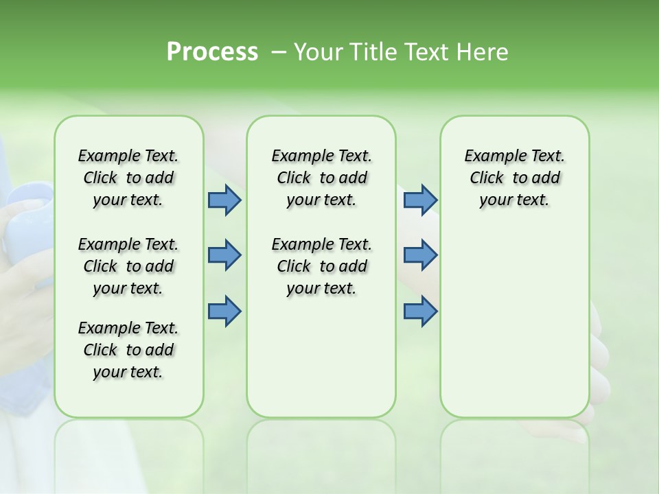 A Person Holding A Blue Object In Their Hand PowerPoint Template